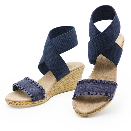 | Navy Linen Ruffle