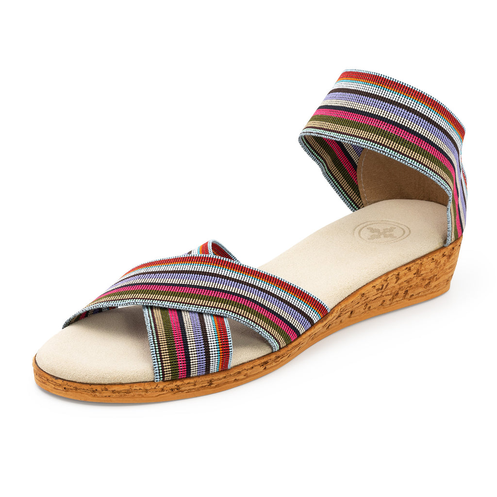マリーブリザール、CHARLESTON Peachtree Ankle Strap Flat Sandal | Bunion-Friendly, Machine