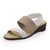 white linen strappy summer sandals wedges | White/Linen