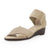 Lafayette Harrel, tan wedge sandals - Charleston Shoe Company | Linen