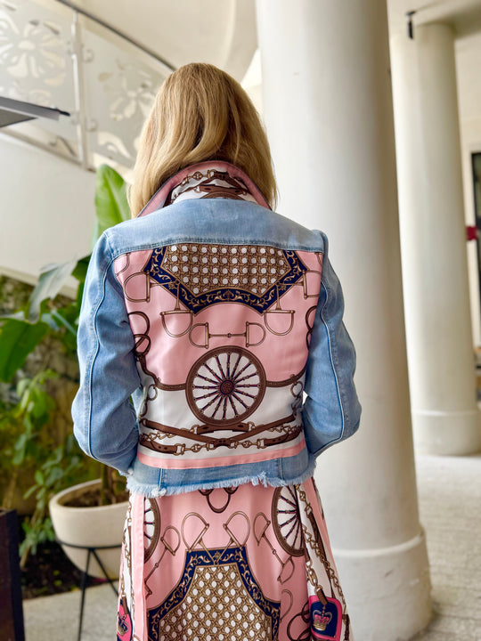 The Light  Denim Jacket / Blush Bit