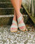 | Aqua Linen Stripe