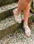 | Aqua Linen Stripe