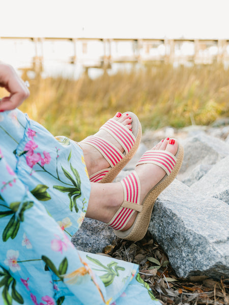 | Pink Linen Stripe