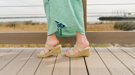 dress wedge sandals for women Dorset Espadrille Wedge Sandal | Ruffle Strap Wedges for Women