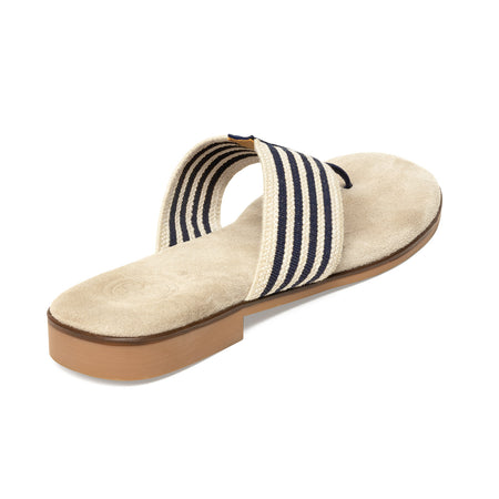 | Navy Linen Stripe