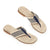| Navy Linen Stripe