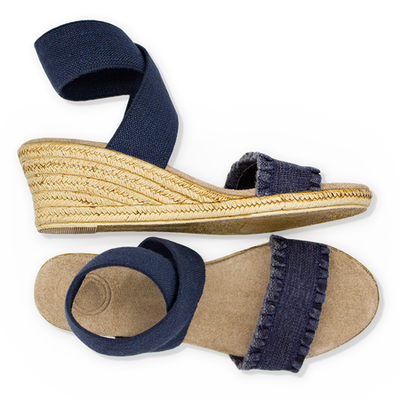 | Navy Linen Ruffle