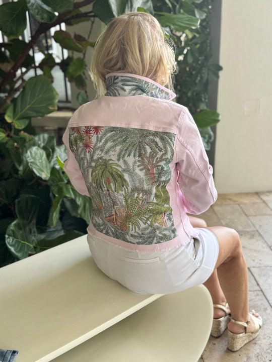 The Pink Denim Jacket / Tropical Capri