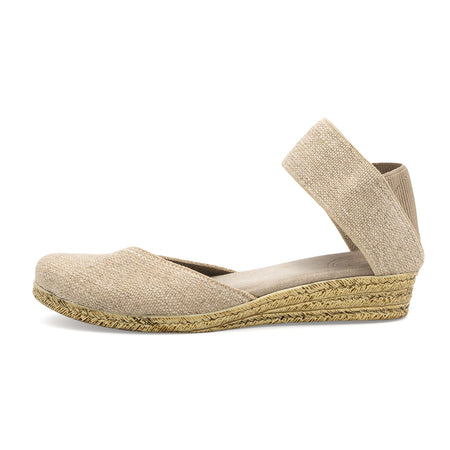 Chloe - Low Espadrille Wedges Closed Toe with Ankle Strap