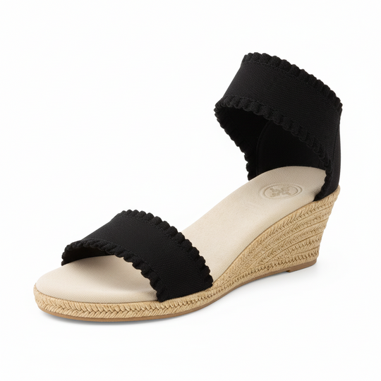 Mana Ruffle Wedge Sandal