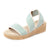 | Aqua Linen Stripe