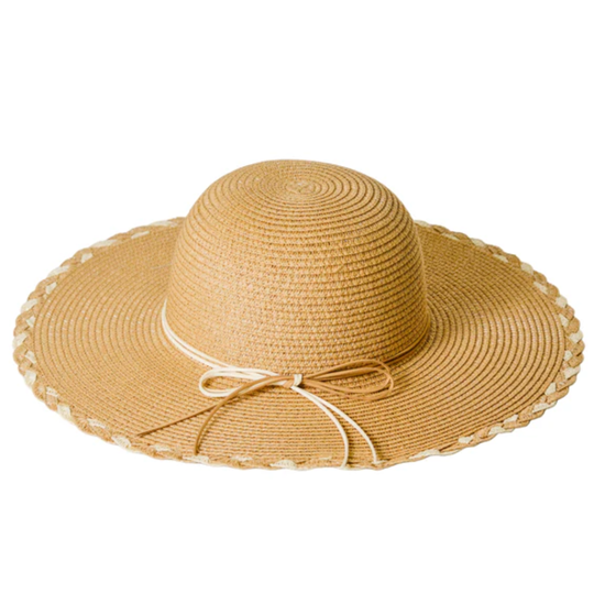 Braided Cream Shimmer Hat