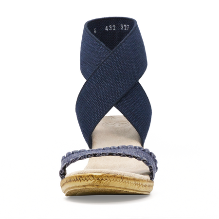 | Navy Linen Ruffle