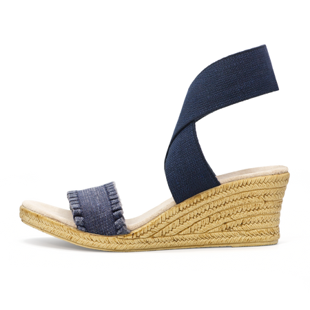 | Navy Linen Ruffle