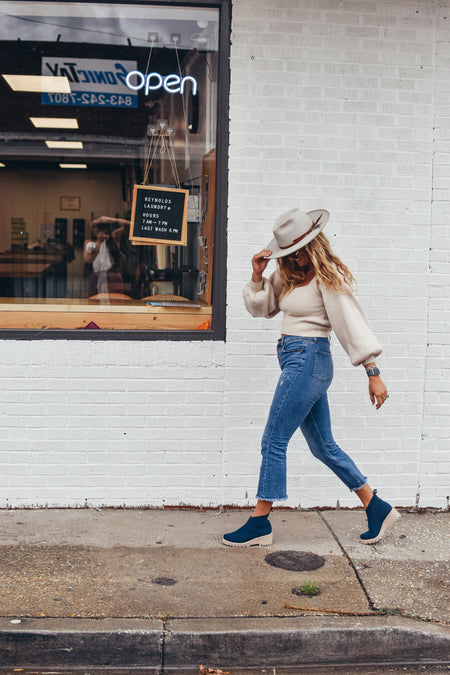 | Navy Herringbone
