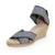 Cannon Stripe, black and white strip wedge heel sandal - Charleston Shoe Company | Black Bi-Stripe
