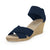 Cannon Solid - black wedge sandals - Charleston Shoe Company | Navy Croc
