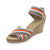 Cannon Stripe - cork wedges sandals - Charleston Shoe Company | Pink/Blue Multi-Stripe