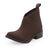 Brown ankle boots gold studs | Brown Herringbone