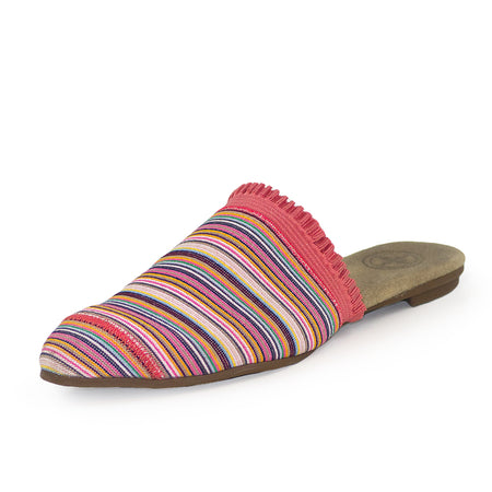 pink striped shoes, pink shoes, womens shoes - Charleston Shoe Company | Coral Multi-Stripe