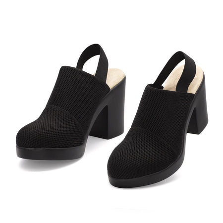 Buy Saint G Women Black Leather Block Heel Mules - Heels for Women 5872191  | Myntra